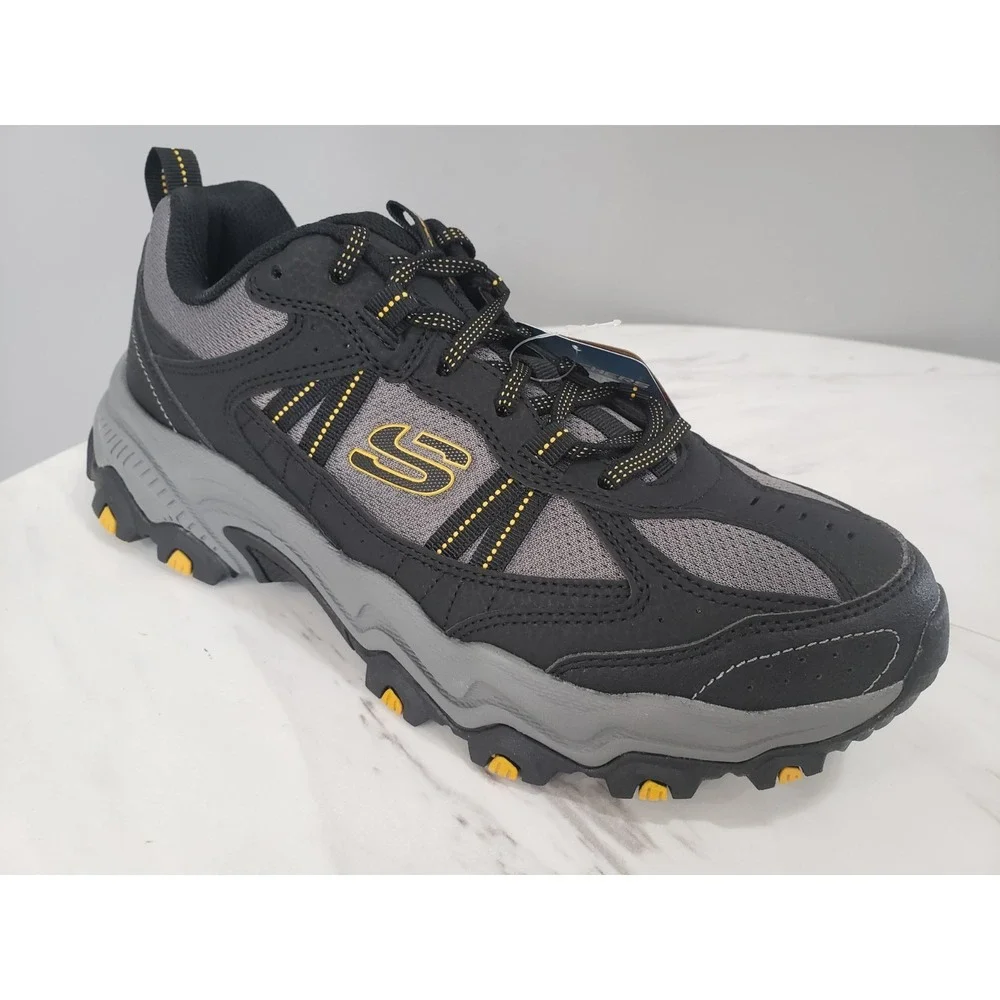 NEW NO BOX SZ 9 - Skechers Shoes Trail Hike Sport Black‎ Memory Foam Lace 237527